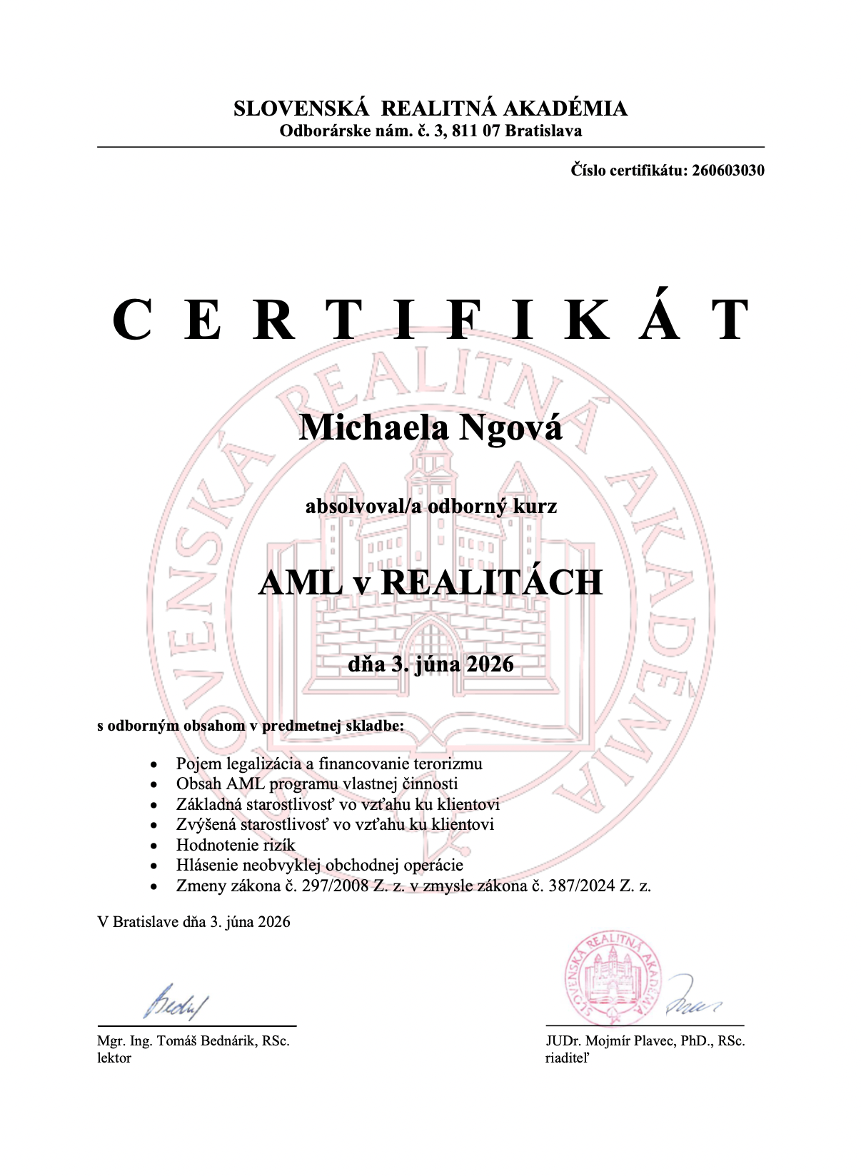 AML v realitách